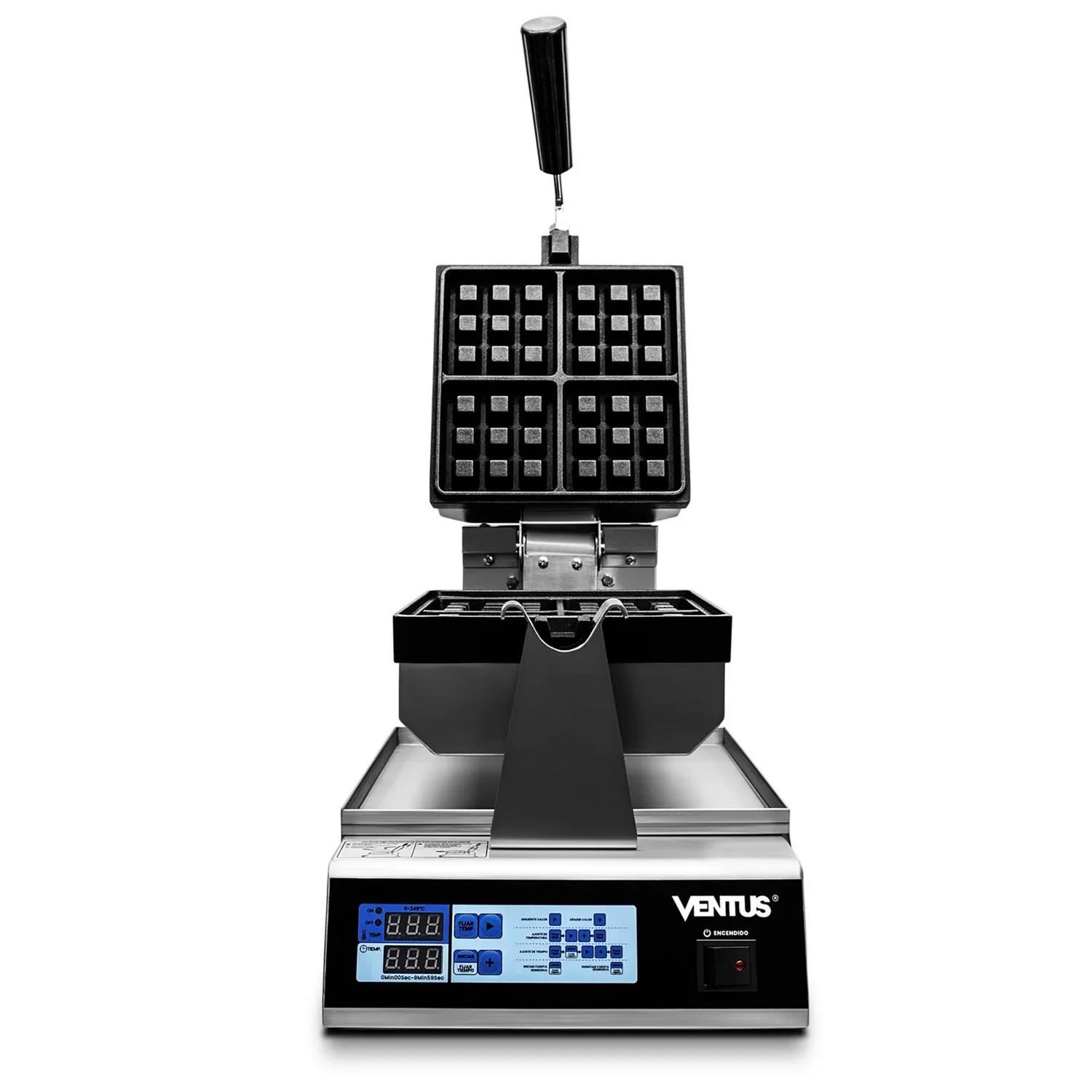 Wafflera Ventus VWEC-1 Cuadrada Eléctrica de Acero Inoxidable